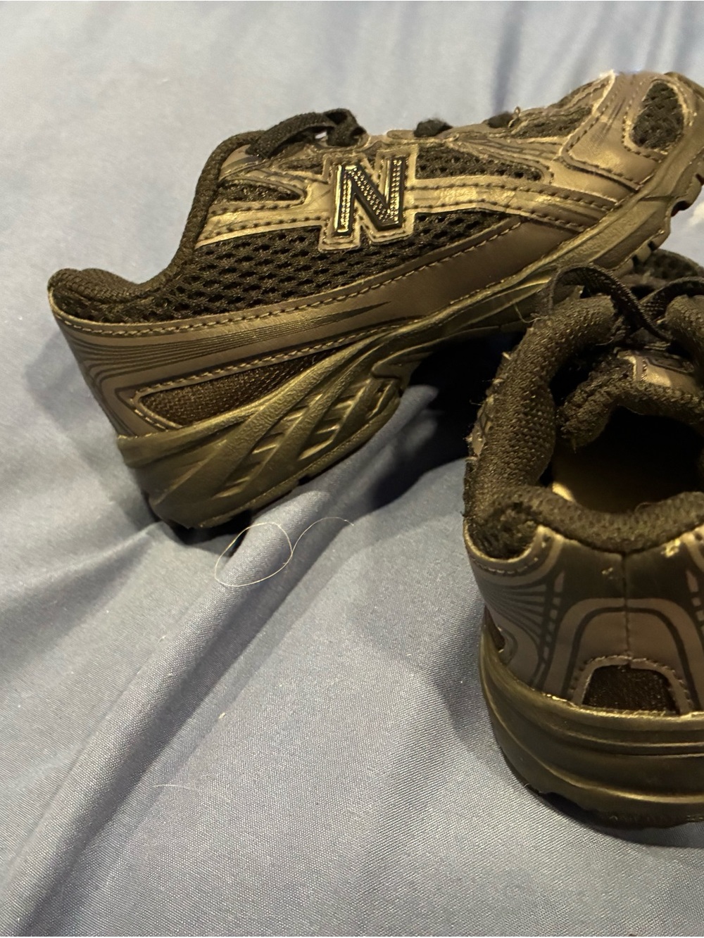 New Balance Kids Black Athletic Sneakers with Mesh Upper